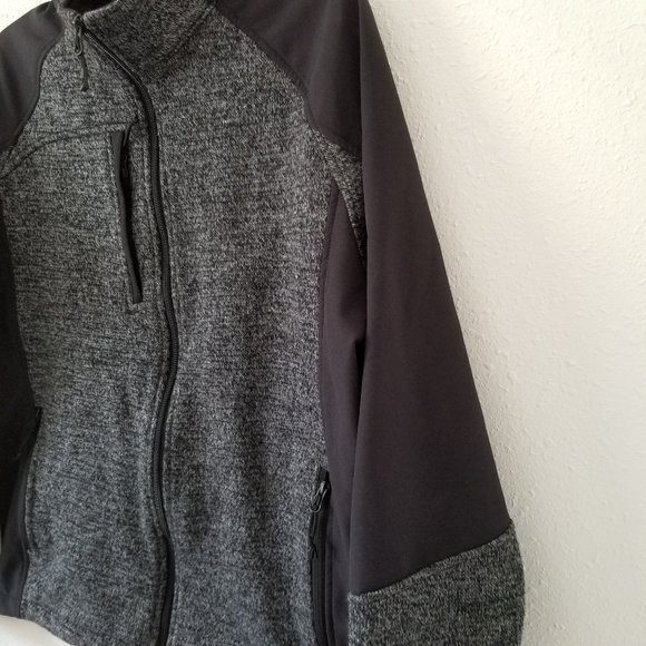 ELEVATE Sport Black Softshell Zip Front Jacket - Picture 3 of 9